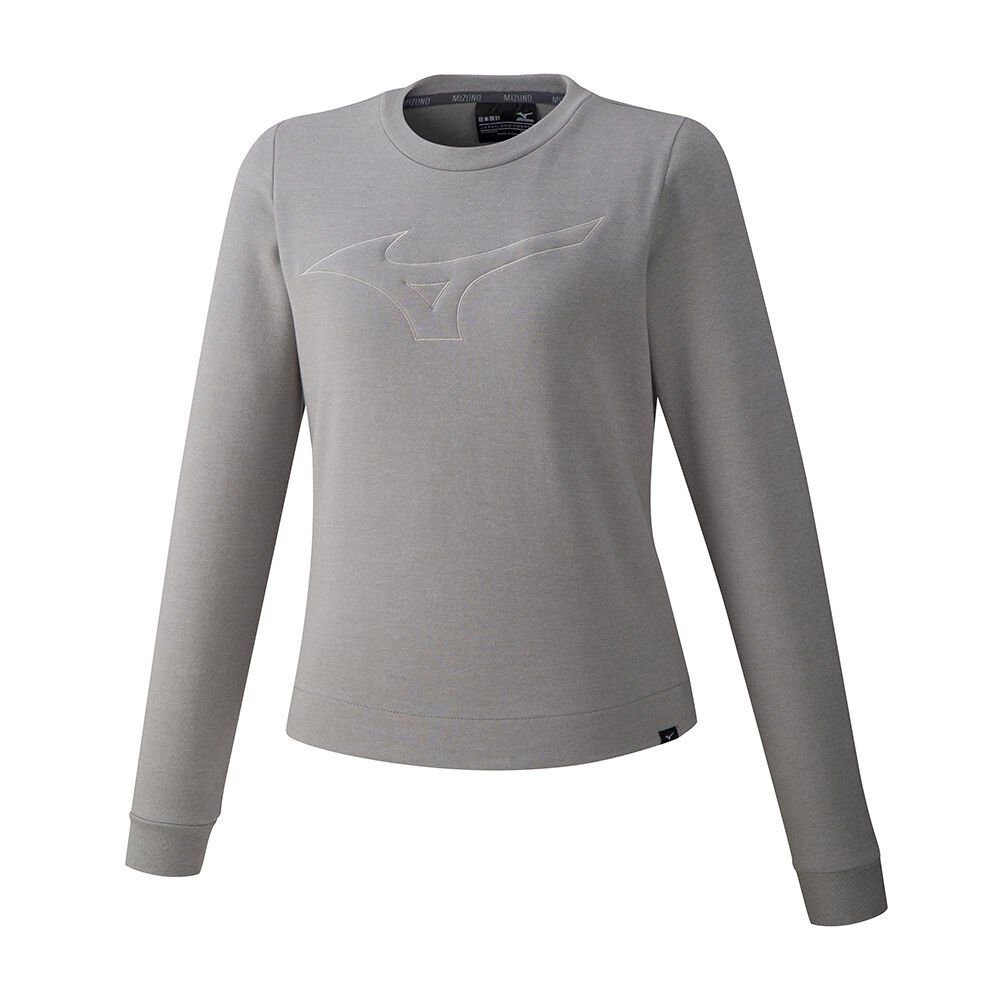 Sudaderas Mizuno RB Crew Mujer Gris Baratas TYNP-50769